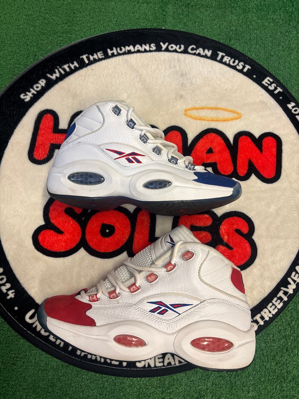 Reebok Question Mid ‘Red Toe 25th Anniversary’|Size 8.5/10W - Picture 1 of 6